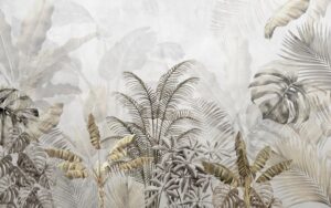 Fototapeta Złoto Tropikalnych Palm