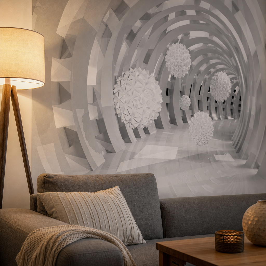 Fototapeta Tunel i Kule 3D